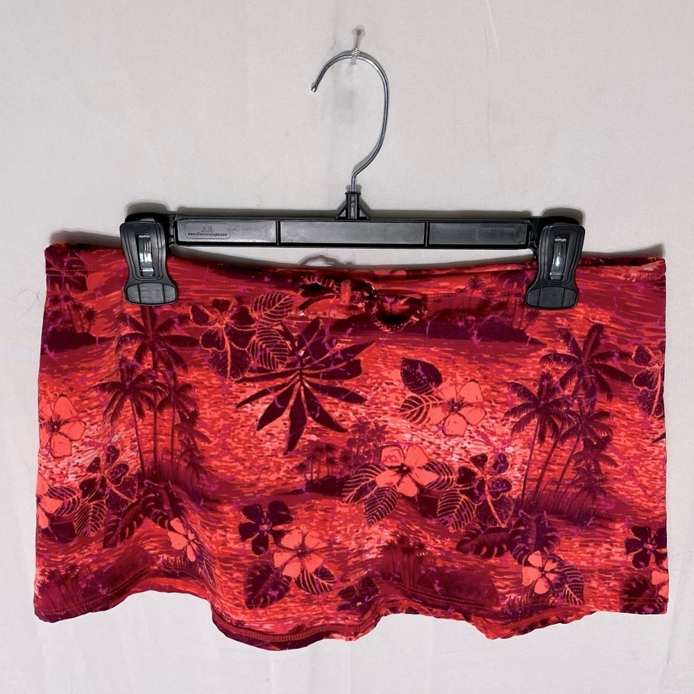 5/$25 Vintage Point Conception Red Orange Swim Skirt M